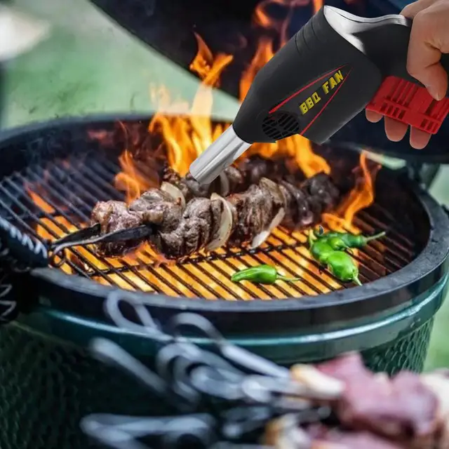 Kézi Bbq Ventilátor Hordozható Tűzerő Kültéri Piknikhez Légfúvó - Image 6