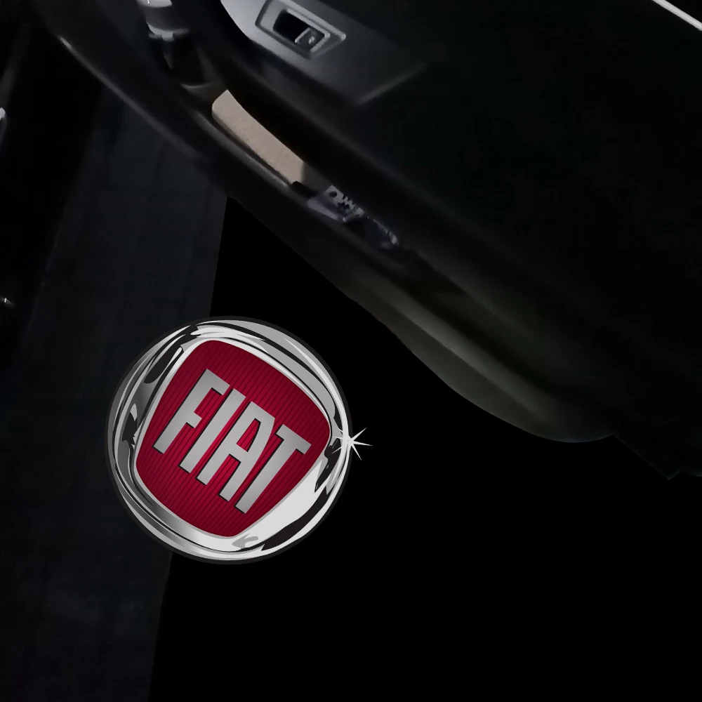 2 Pz Led Per Fiat 500 Panda Viaggio Punto 188 199 Palio 178 Fiorino Linea Proiettore Laser Luci Per Porte Auto Adesivi Accessori