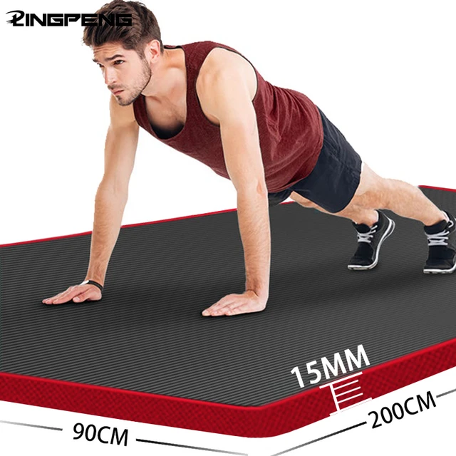 Tapis De Yoga Épais 1 Cm 183 X 61 Cm