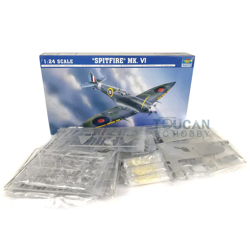 Trumpeter 02413 1/24 Spitfire MK VI Maquette Avion Chasse Kit Plastique