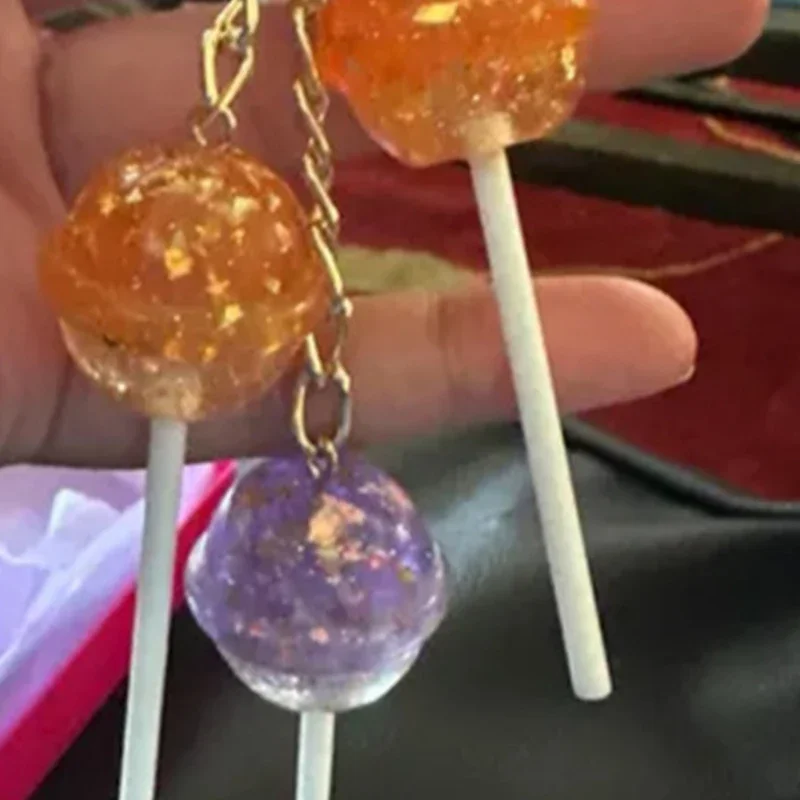1-teiliger Geldbörsen-Charm-Dekor, Lutscher-Taschen-Anhänger, kosmische Süßigkeiten-Cluster, glitzernder Stern, schillernder rosa-lila Lutscher-Y2K-Schlüsselanhänger
