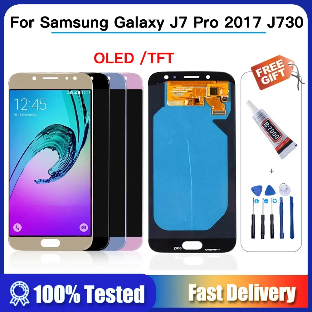 Pantalla LCD J730F para Samsung Galaxy J7 Pro 2017 J730 J730G J730GM ...