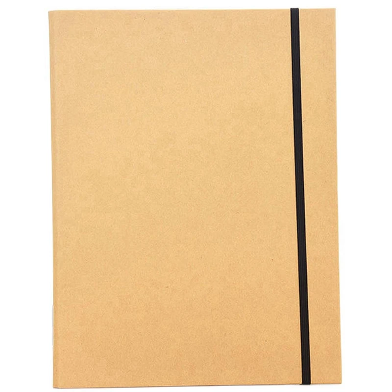 바인더 쉘 A4 레트로 스트랩 노트북 그리드, 내부 페이지 분리형 종이 A4 바..