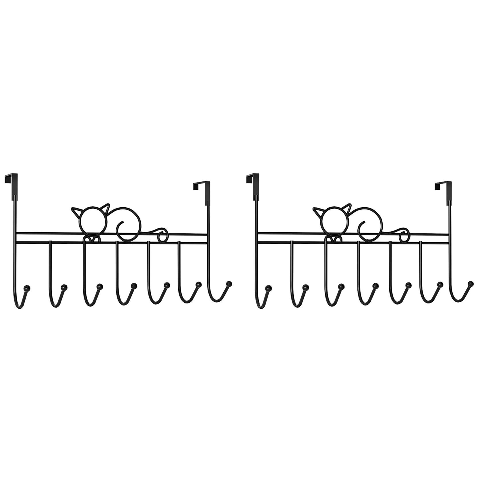 

2X Over the Door Hook Bathroom Hanger Coat Clothes Hat Bag Towel Hanger Hanging Rack for Home Kitchen Storage