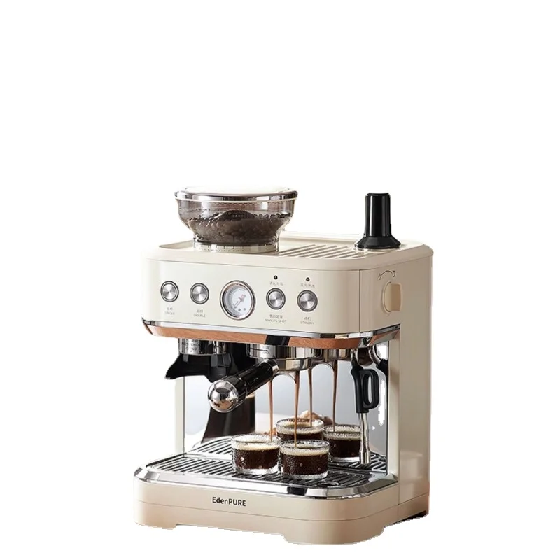 Italian Coffee Maker Machine Home Semi-automatic Milk Foam Grinding Function Estilingue Semi Autom&aacute;tico