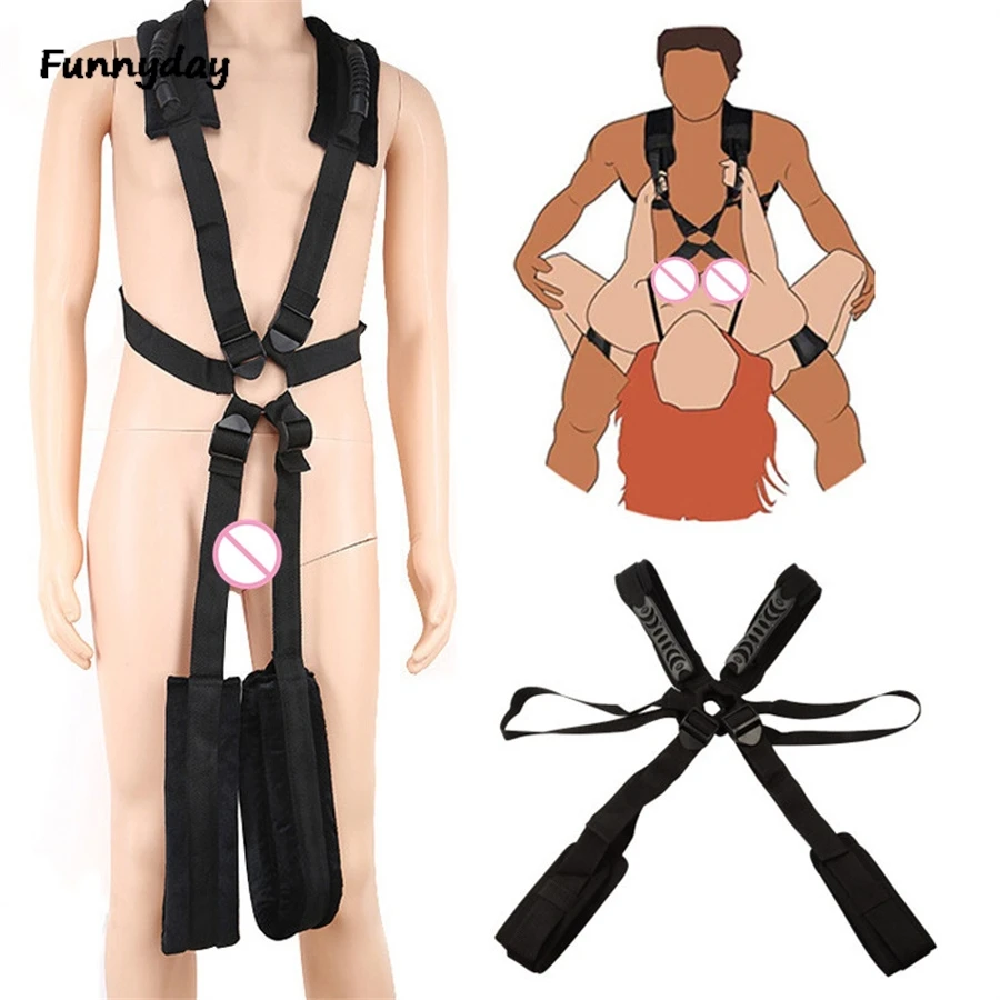 Shoulder Sex Swing Self Bandage Restraints Belt Leg Spreader Rope Sex Swing Erotic Toys For Couples Harness Adult Games