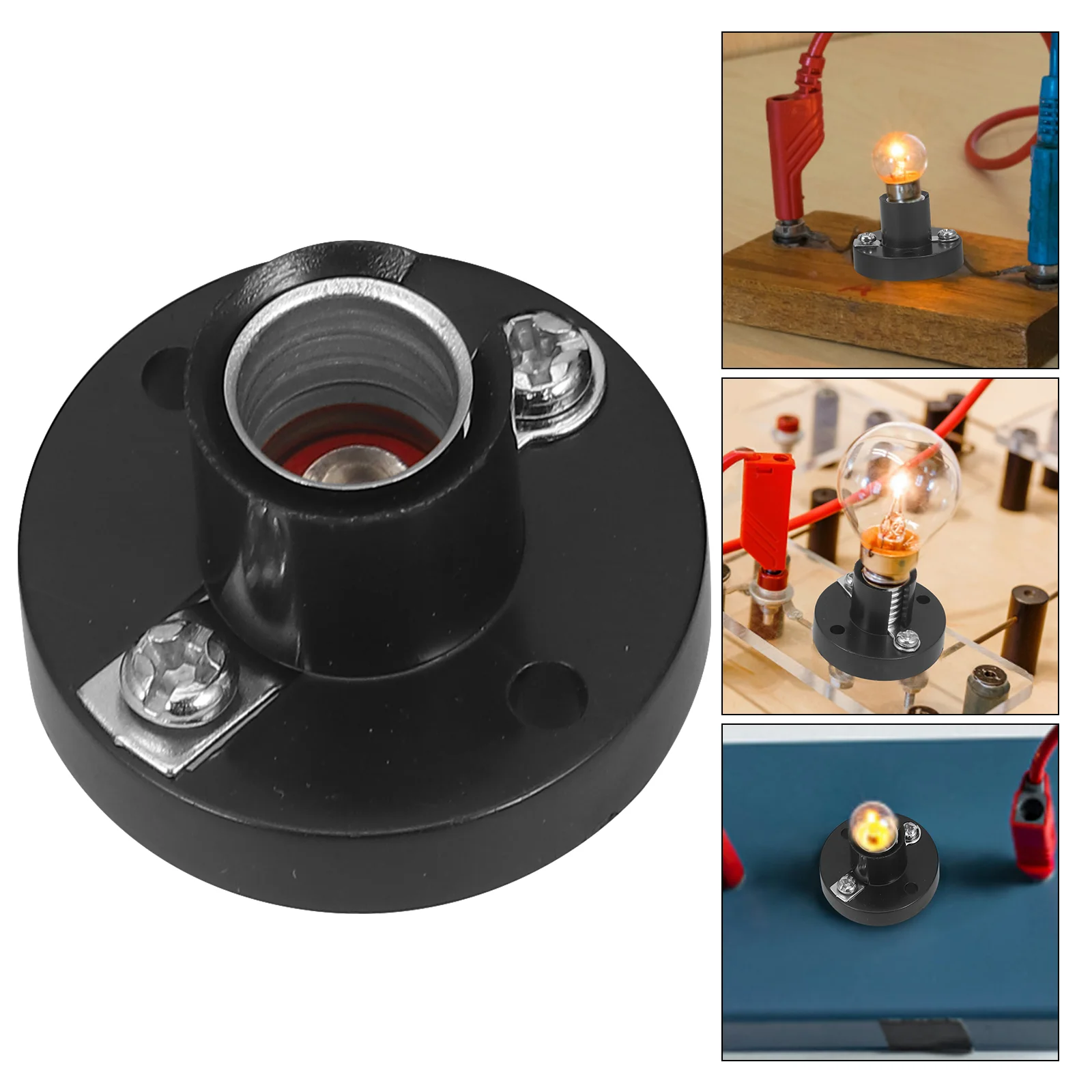 10 Pcs Experiment Equipment Screw Bulb Socket E10 Lamp Holder Base Small Bulbs Lamps Replacement Light Plastic lamp holder lamp bulb holder