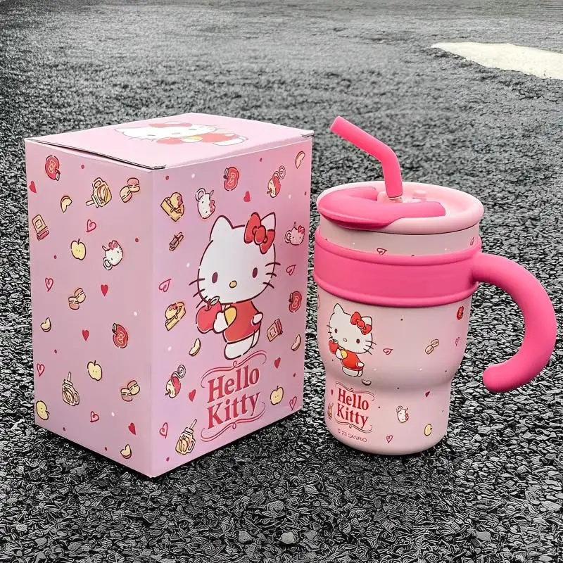 

1200Ml Sanrio Hello Kitty Insulated Mug Kawaii Cinnamoroll Pachacco High Capacity Stainless Steel Thermos Bottle Sippy Cups