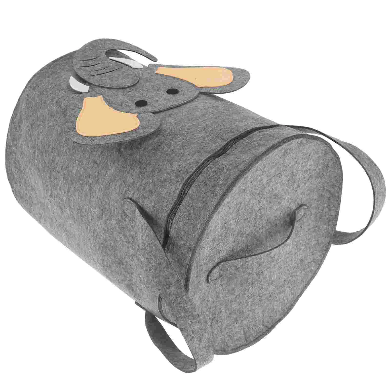

Clothes Basket Laundry with Lid Sundries Storage Holder Felt Dirty Child Hamper