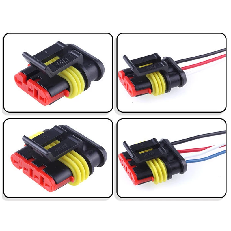 

AMP 1P 2P 3P 4P 5P 6P Way Waterproof Electrical Auto Connector Male Female Plug With 15cm Wire Cable Harness For Car Motorcycle