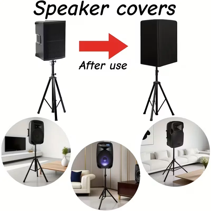 210D Oxford Cloth Speaker Covers Water and Dust Resistant Multiple Sizes for Home Theater Outdoor Sound Systems
