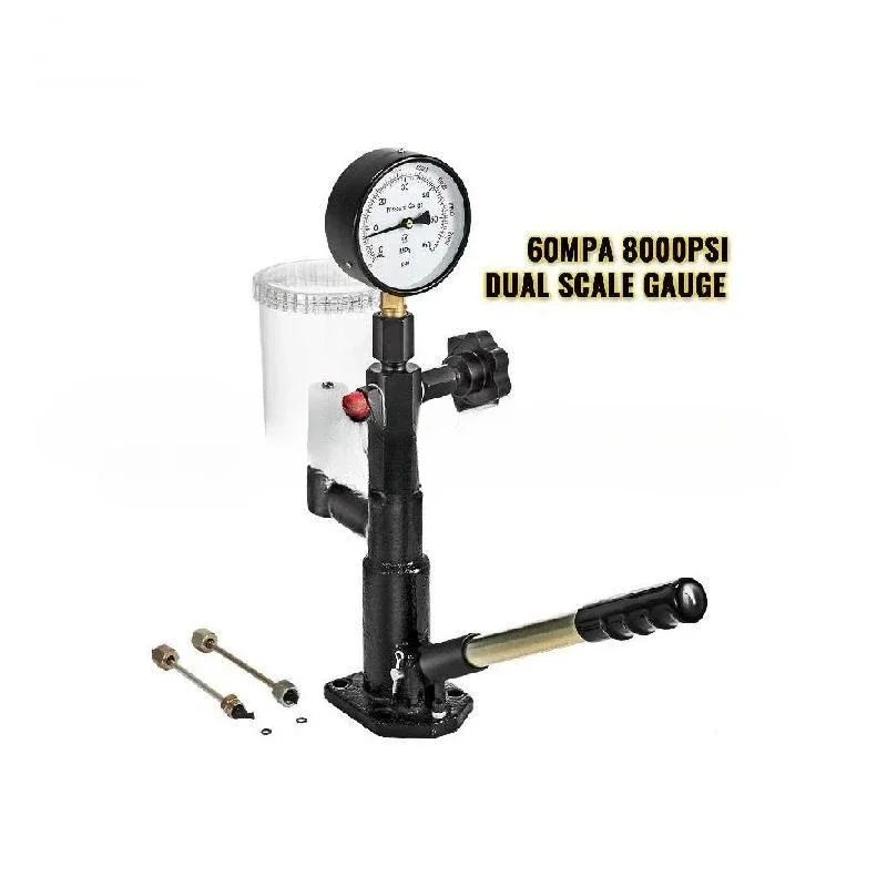 

Diesel Fuel Injector Nozzles Tester with Dual Scale Gauge Common Rail Pressure Tester Repair Tool for Automobiles Tractors