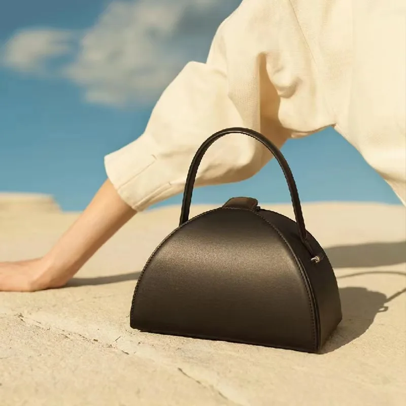 

New trend Pandora's box crossbody semi-circle bag retro geometric shoulder bag niche design crossbody bag bags for women