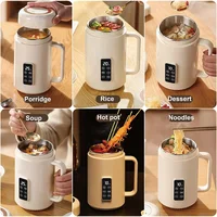 Bouilloire électrique 500W 12h, Pot spécial pour bouillie de rendez-vous, tasse de santé Portable en acier inoxydable 304, cuiseur à riz multifonctionnel 1L 2