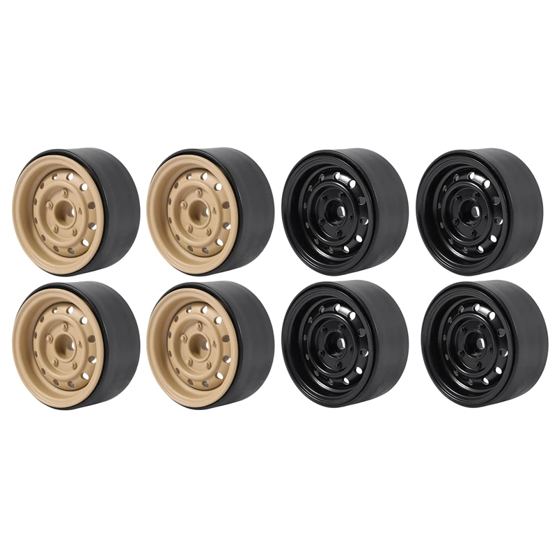 

8 шт., металлические ступицы для обода колеса, 1,9 дюйма, 12 маленьких отверстий, желтые и черные