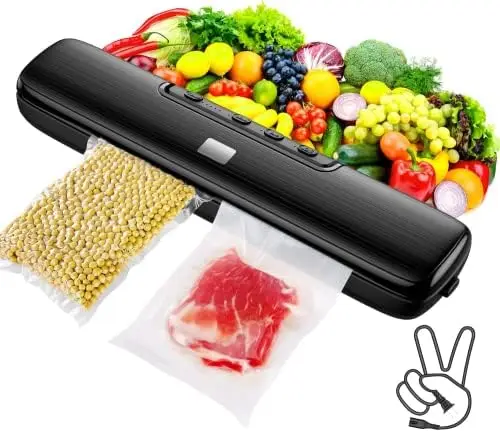

Sealer Machine Food Vacuum Sealer Automatic Air Sealing System for Food Storage Dry and Wet Food Modes Compact Design 12.6 Inch