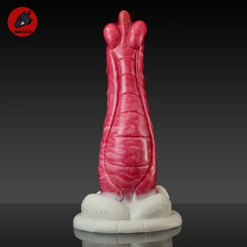 FAAK 26cm Long Anal Beads With Suction Cup Silicone Multi Color Realistic Knot Dildo Sex Toys For Women Erotic Products Sex Shop 2