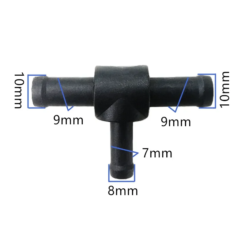 9mm 7mm universal Tee connector general Fuel line quick connector T fittings 2pcs a lot