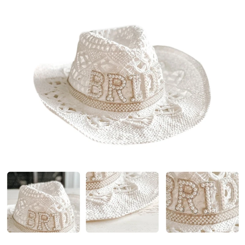 Women Cowgirl Hat Hollow out Bride Wedding Party Photo Costume Props cowgirl hats