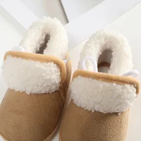 Baby Shoes Booties Baby Boy Girl Shoes Winter Warm Anti-slip Soft Sole Newborns First Walkers Infant Solid Crib Shoes 6