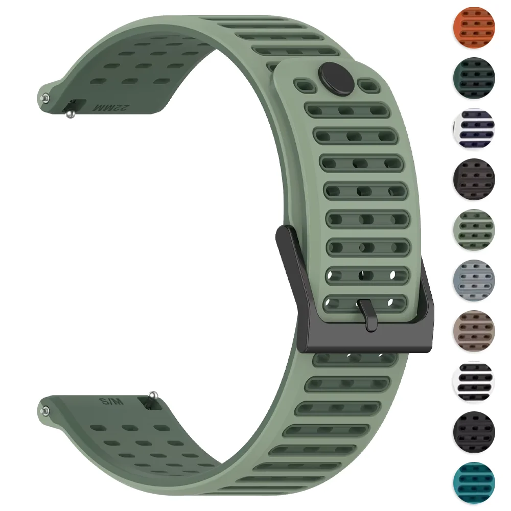 Silicone Sport Watch Strap, 22mm - Durable and Comfortable Bracelet Band