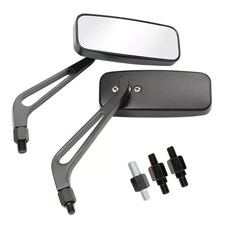 Verstellbarer Seitenspiegel, blendfreier Motorrad-Rückspiegel mit 8 mm/10 mm Gewinde für Harley Honda Kawasaki Yamaha Suzuki – Detail 4