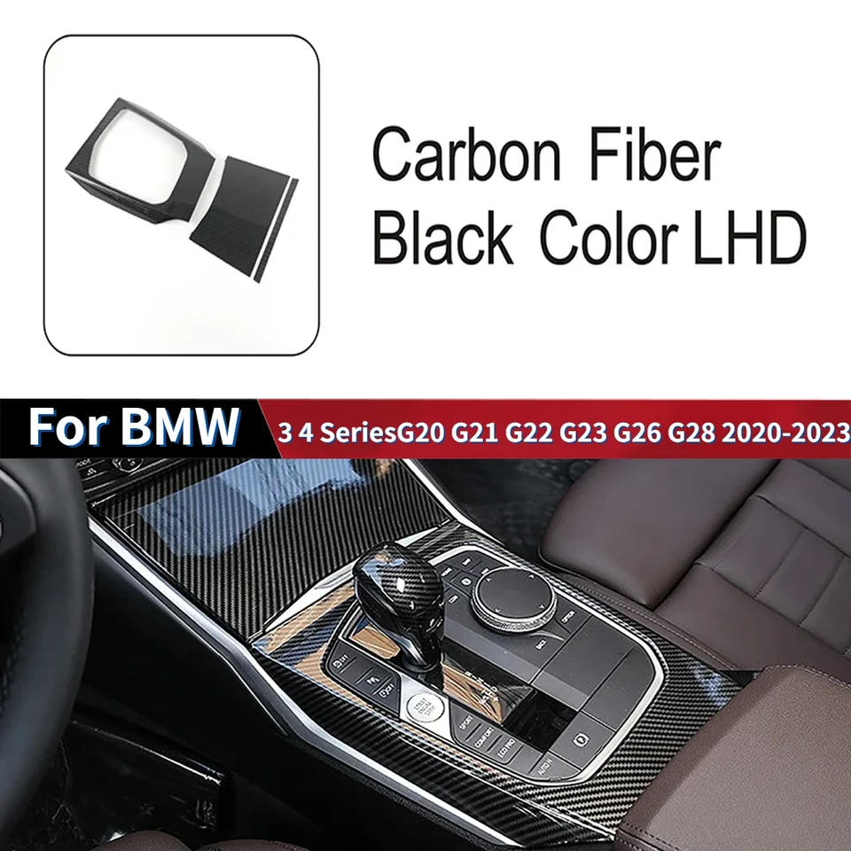 G20 Carbon Fiber Style Center Console Gear Shift Panel Cover Trim, For BMW 3 Series G20/G21/G22/G23/G26 320i 325i 330i 420i 425i 430i 440i (2020-2025 - View #11