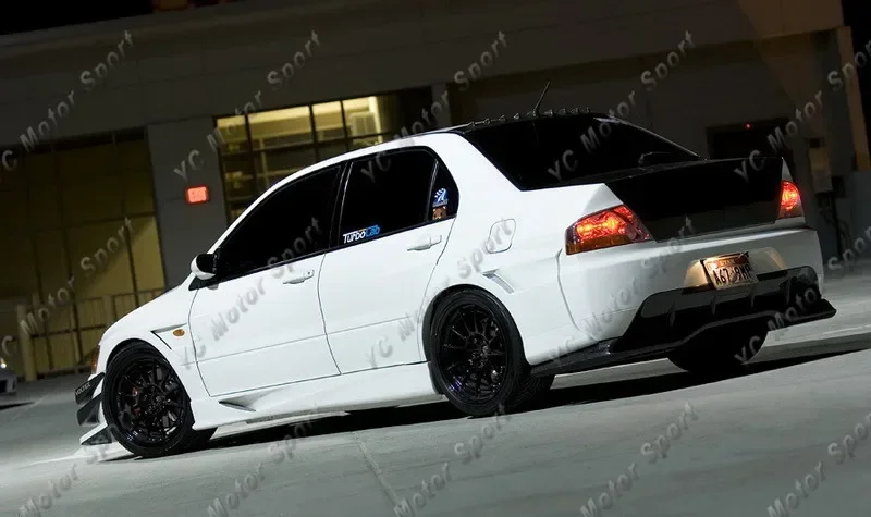 카본 파이버 VTX 사이버 버전 스타일 사이드 스커트 (2001-2007년식 에볼루션 7-9 EVO 7 8 9 사이드 스커트 호환)