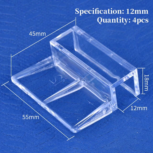 5/6/8/10/12mm Aquarium Acrylic Clips Glass Cover Support Holders Transparent Fish Tank Cover