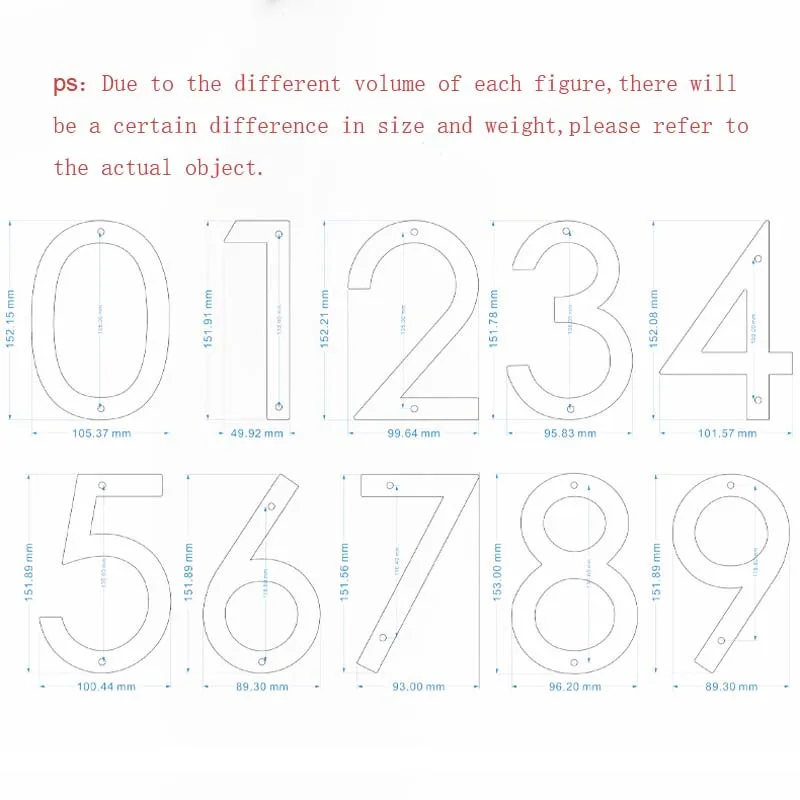 Description Picture 6 of itemFuWell Modern Floating Doorplate 3D Three-dimensional Creative Individual Number Door Identification Signboard 6-inch Black