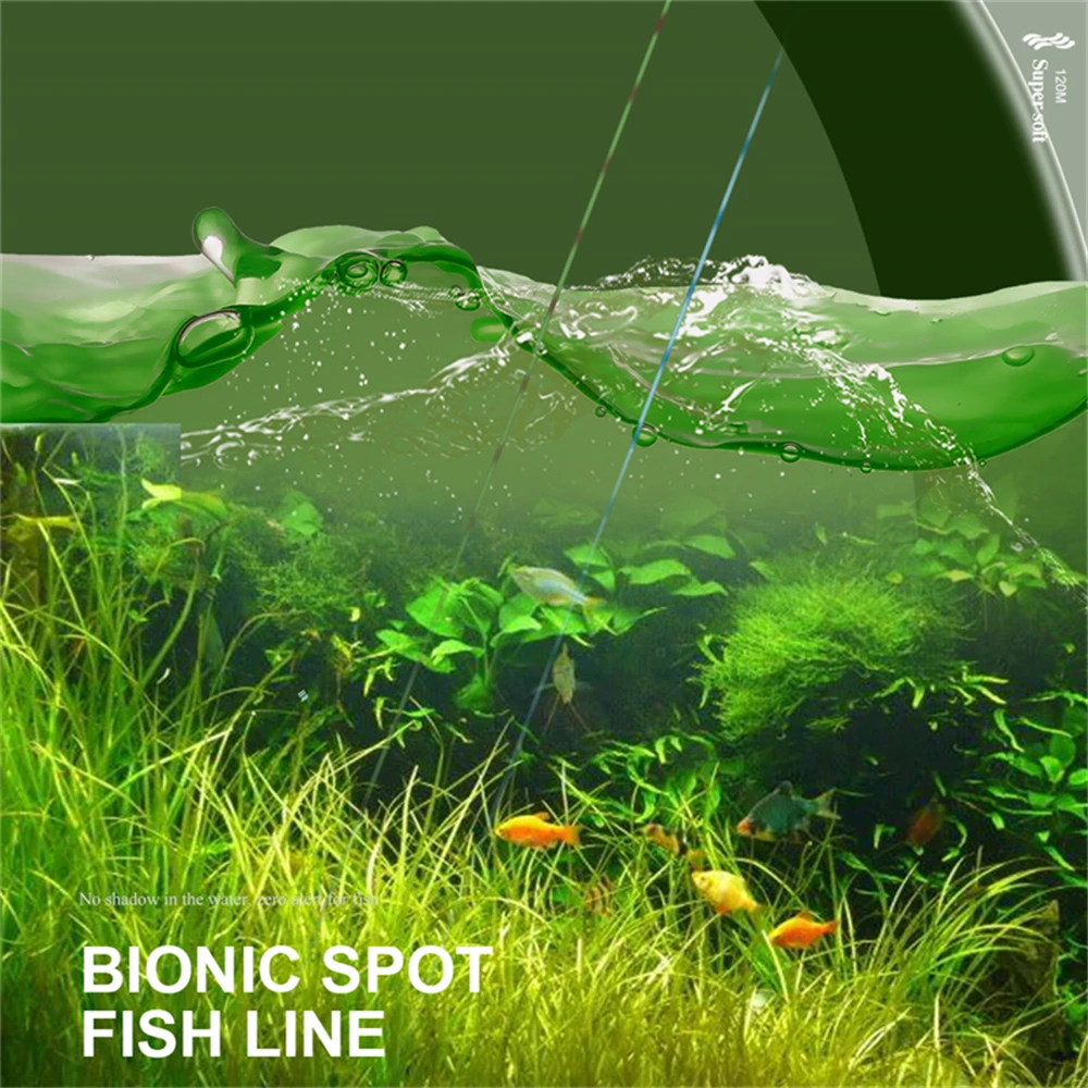 500M 3D invisible spotted super strong fishing line monofilament fishing line speckle fluorocarbon coated pesca