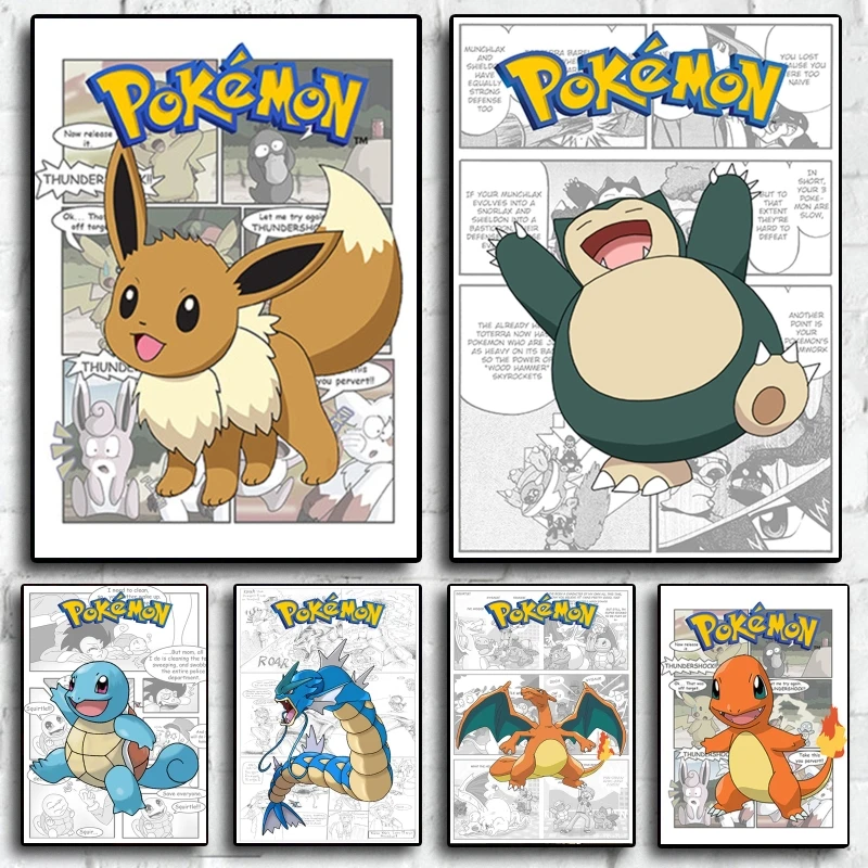 

Print On Canvas Pokemon Charizard Decor Gifts Aesthetic Poster Decorative Prints And Prints Wall Art Home Comics Pictures