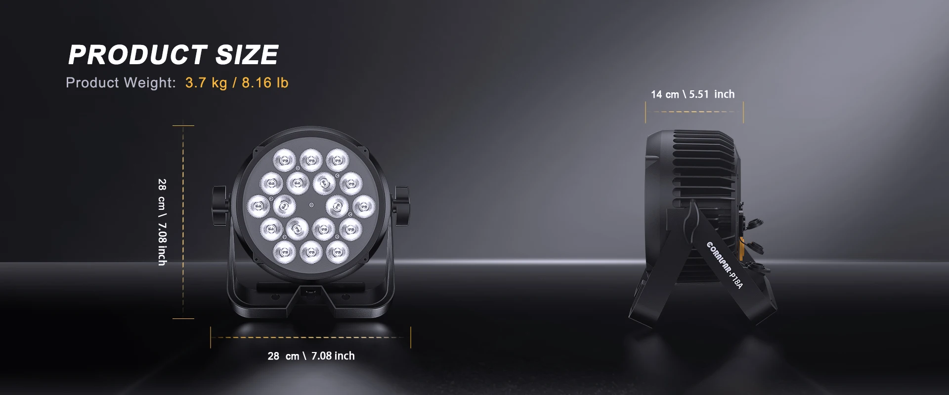 CORALPAR IP65 Wasserdichte LED Wash Par 18x12W Licht LED Quelle Licht Barriere Für Club Bühne Theater konzert Hochzeit Nachtclub – Detail 4