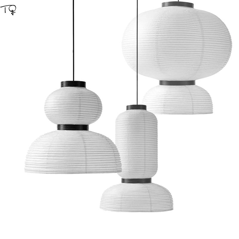 Danish Design Rice Paper Pendant Light LED E27 White Hanging Lighting ...