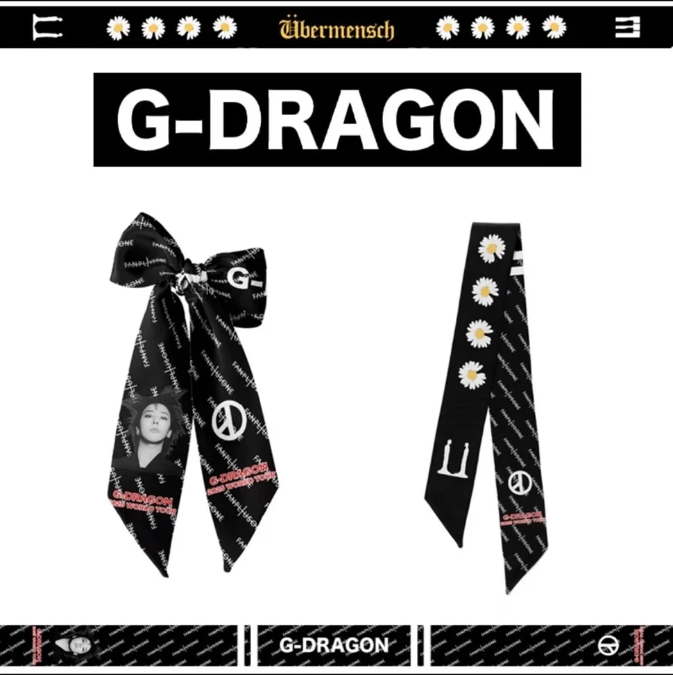 0818 G-DRAGON Style Little Daisy Scarf Kpop Hot Idol GD Same