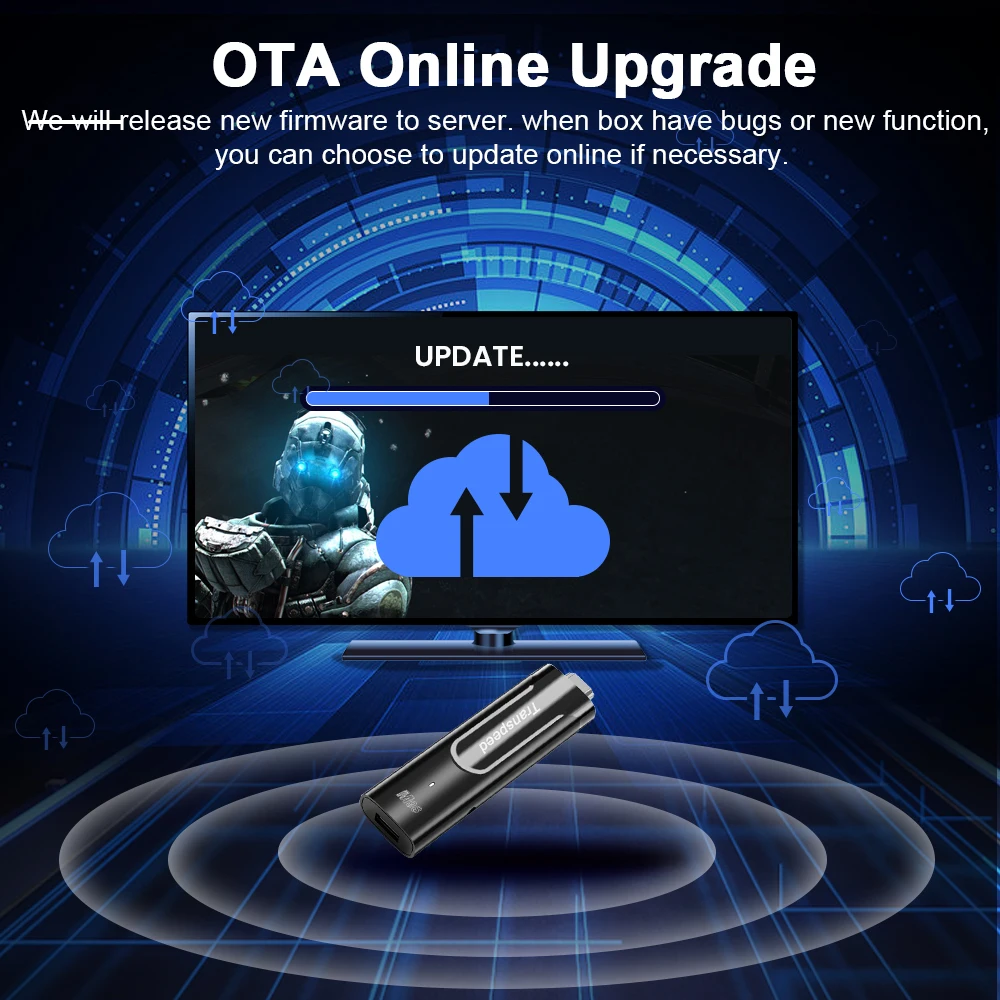 Transpeed 안드로이드 11.0 ATV TV 스틱, 음성 리모컨 포함, 4GB 64GB 스마트 박스, AmlogicS905Y4 BT 5.0 와이파이 2.4G 5G 4K HDR10 미디어 플레이어