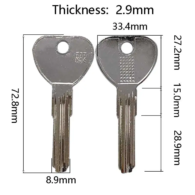 Oi-Rel Copper Blank Key, House Lock, Ferramenta