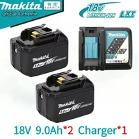 Batterie Li-ion Makita 18V d'origine authentique 5Ah 6Ah 9Ah rechargeable pour perceuse sans fil POP, meuleuse, clé à chocs DDF487 6