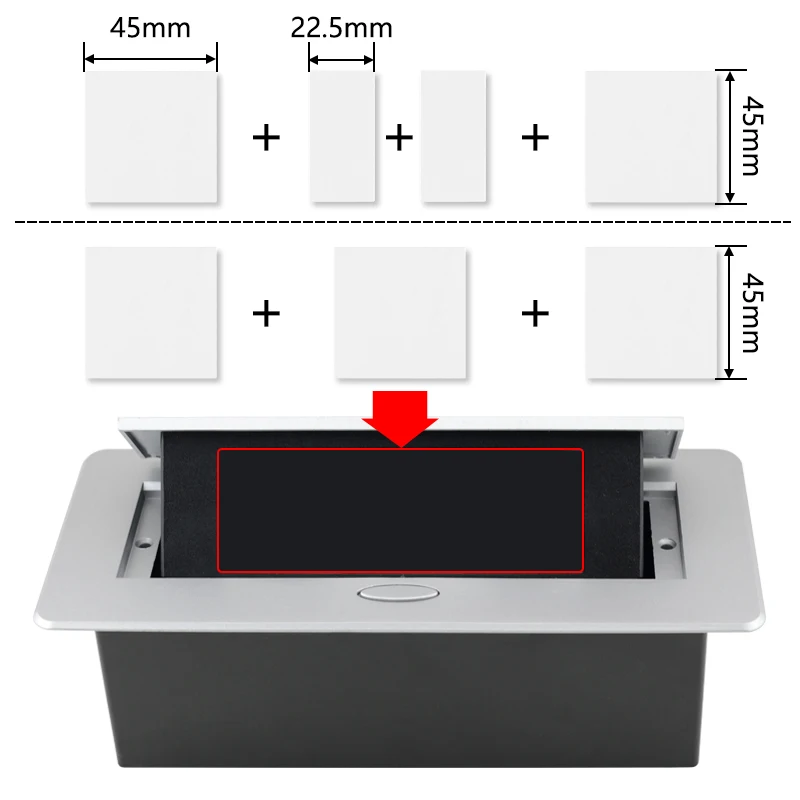 Multifunctional Pop-Up Desktop Power Outlet with USB, HDMI, RJ45, Type C, and TV Ports