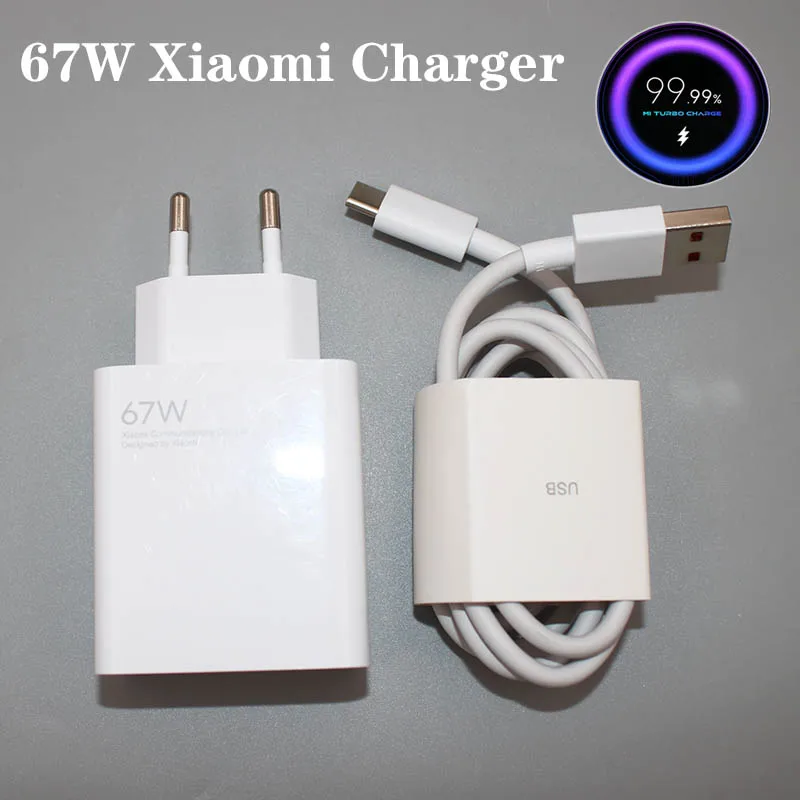 For Xiaomi 67W Fast Charger MDY-12-EH Turbo charge 5A Cable For MI 12 11  Ultra 12S Redmi note 10 11 Pro laptop air 13.3 Notebook