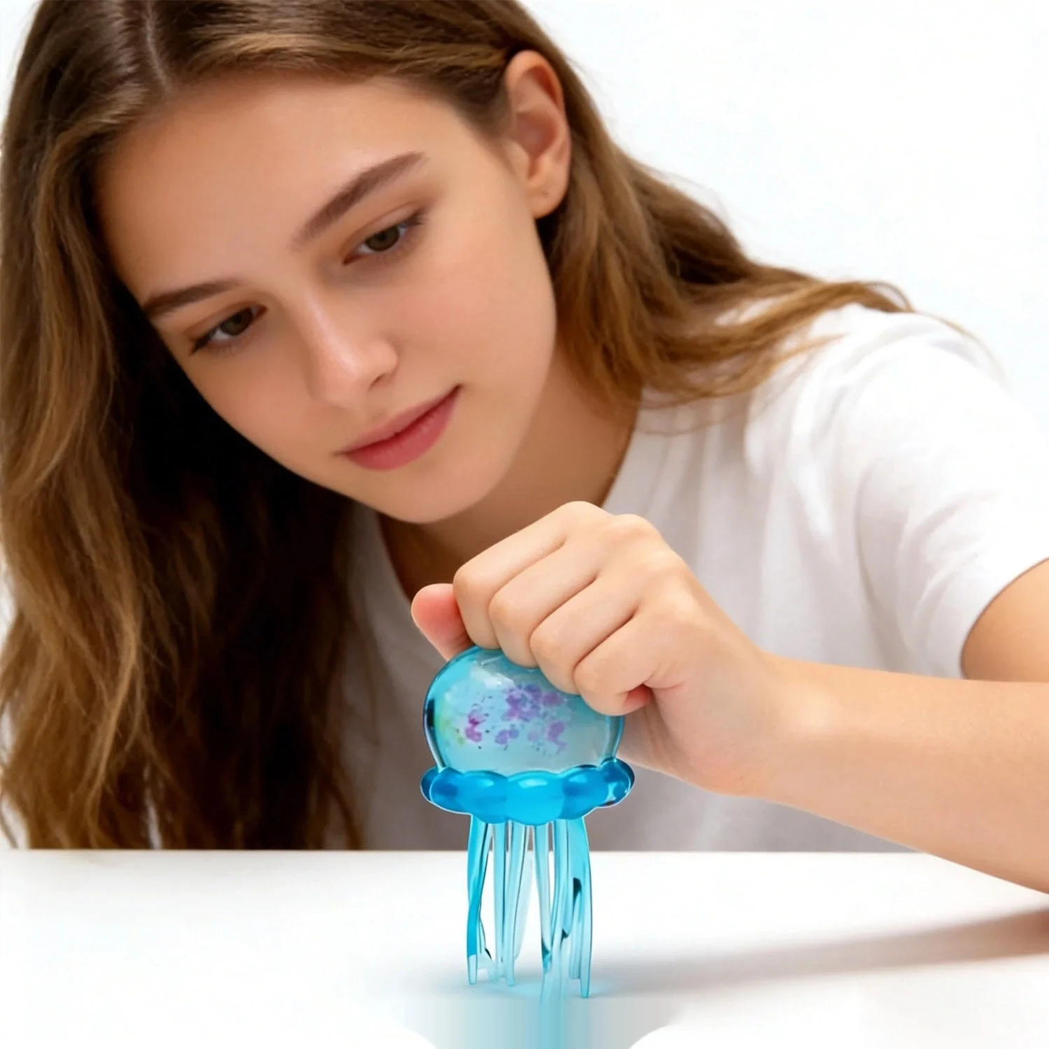 네도 퍼즈볼 해파리 스퀴시 블라인드 박스 시리즈, 스트레스 해소 및 휴식을 위한 스퀴즈 장난감으로, 압박감 있는 사람들에게 적합합니다.