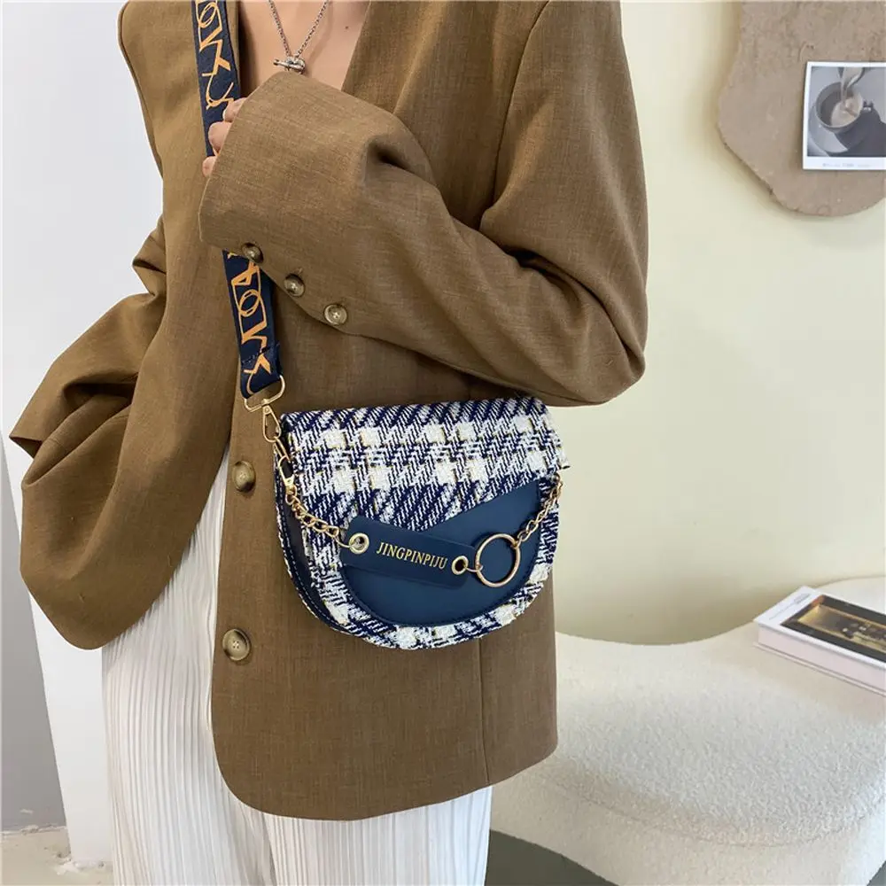 

Summer Retro Network Style Cross-Strap Over The Shoulder Small Saddle Bag Women's Bag Handbag Crossbody Bag