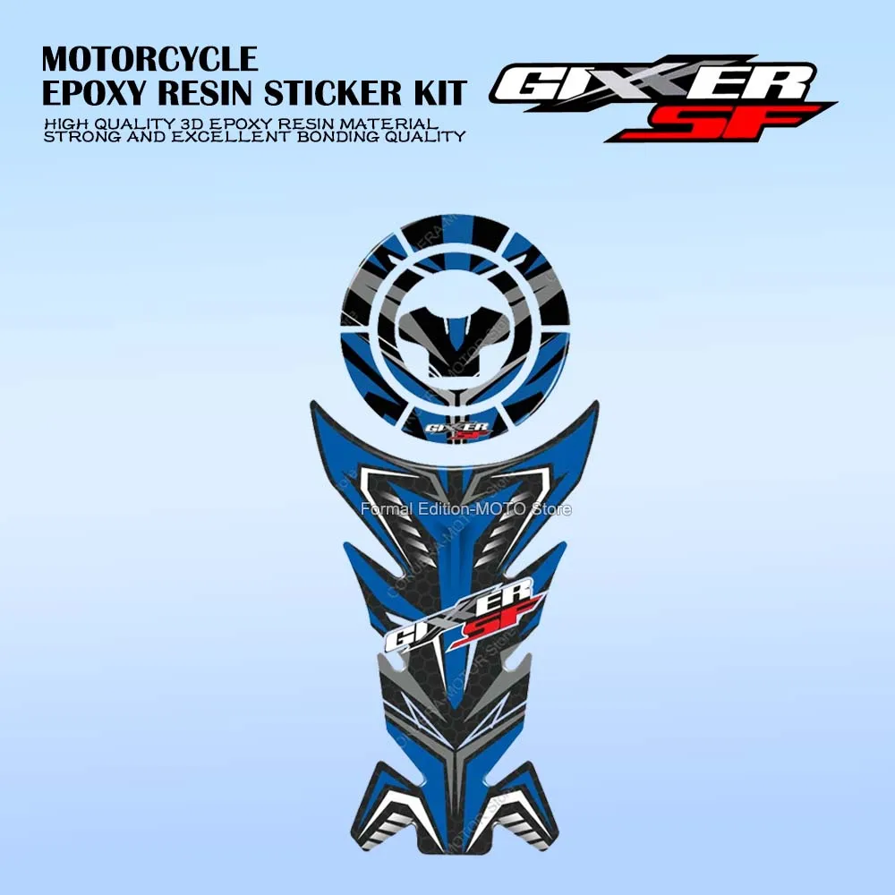 3D Epoxy Resin Sticker Waterproof Scratch-Resistant Motorcycle Tank Pad Protector Decal Kit for Suzuki Gixxer Sf 150 250 new v strom 800de 2023 accessories tank pad protector 3d epoxy resin sticker kit for motorcycle suzuki v strom 800de 2023