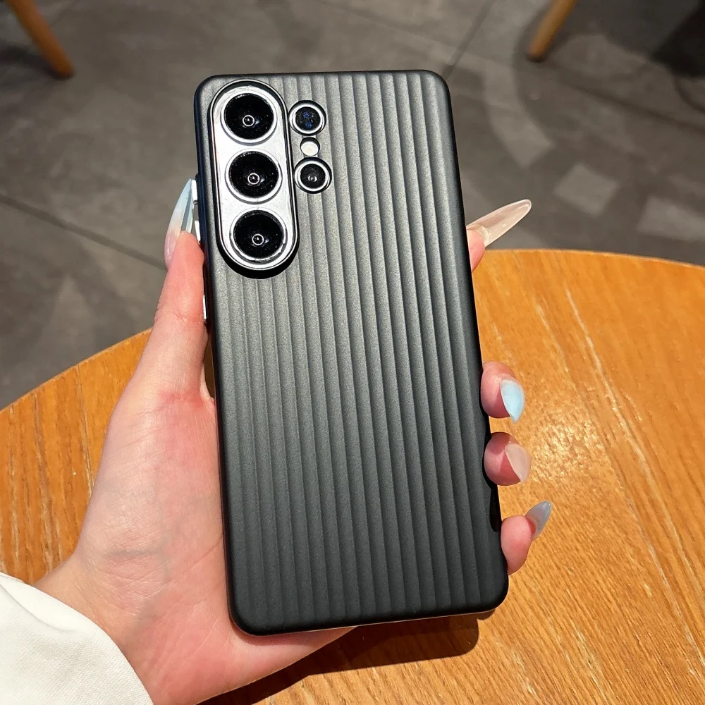 Luxury Texture Slim Matte Luggage Corrugated Phone Case Cover