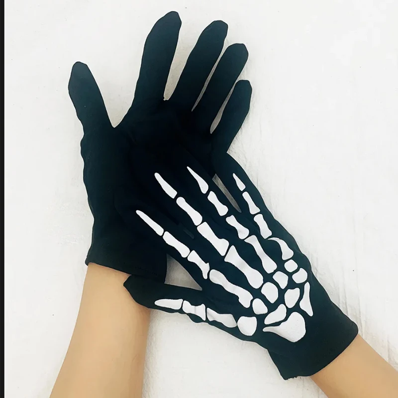 Horror Skull Claw Gloves - Mens Halloween Party Mittens