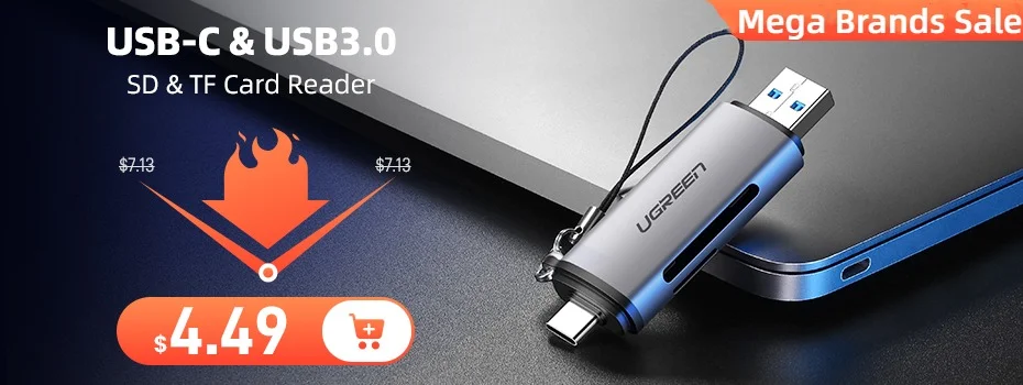 UGREEN USB C 카드 리더 유형 C USB SD 마이크로 SD 카드 리더 노트북 액세서리 iPad 메모리 카드 어댑터 SD 카드 리더 5 행성