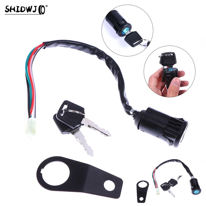 

1 Set Universal Motorcycle Start The Ignition Switch Lock Key With Bracket For Most 50cc 70cc 90cc 110cc 150cc Accessories