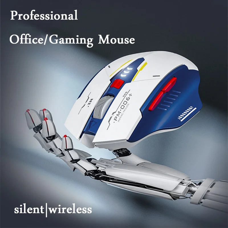 

Professional 2.4G Wireless Gaming Mouse Rechargeable Mute Optical Mice Ergonomic Silent USB Gamer Mouse For Laptop Computer PC