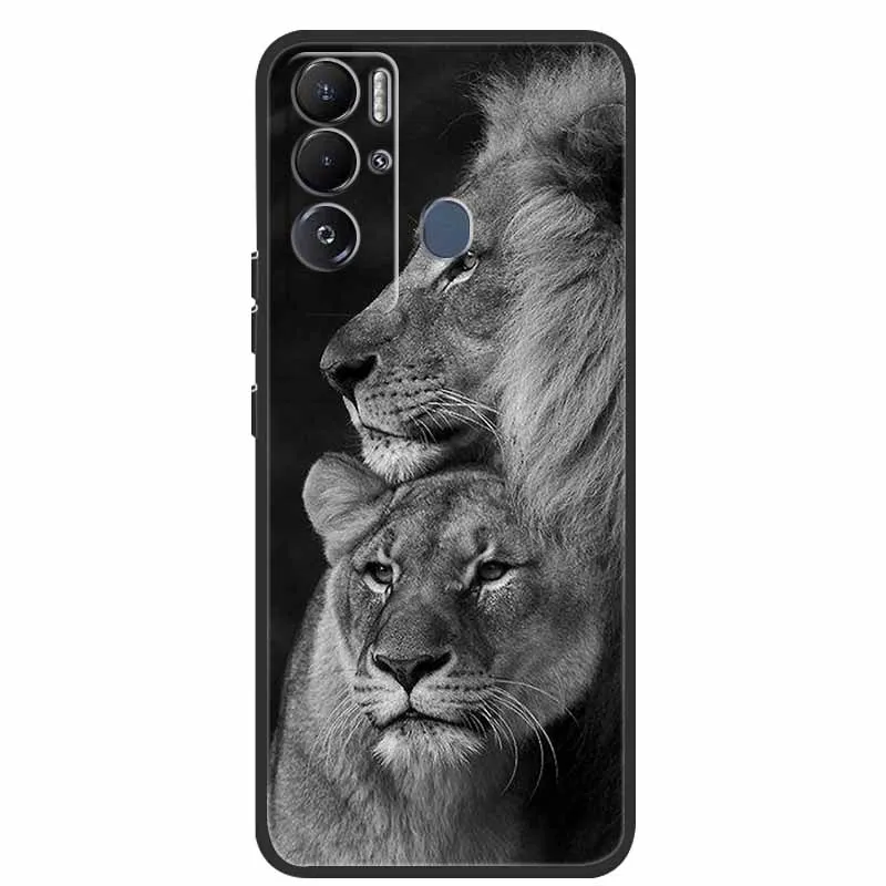 Animal Print Soft Silicone Shockproof Phone Case with Bumper Coque