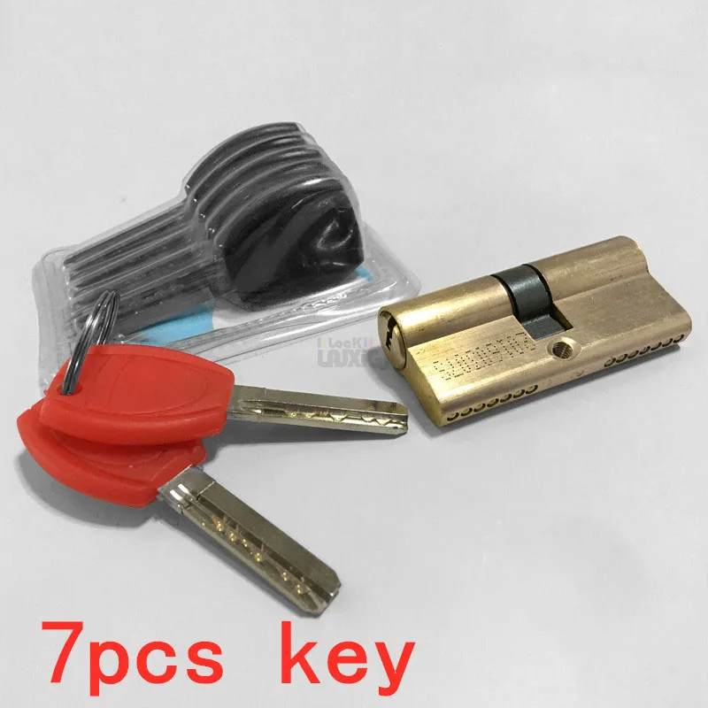 Door Lock 60-110MM Cylinder Hardware Skew Lock AB Cylinder Key Elongated Core Anti-theft Brass